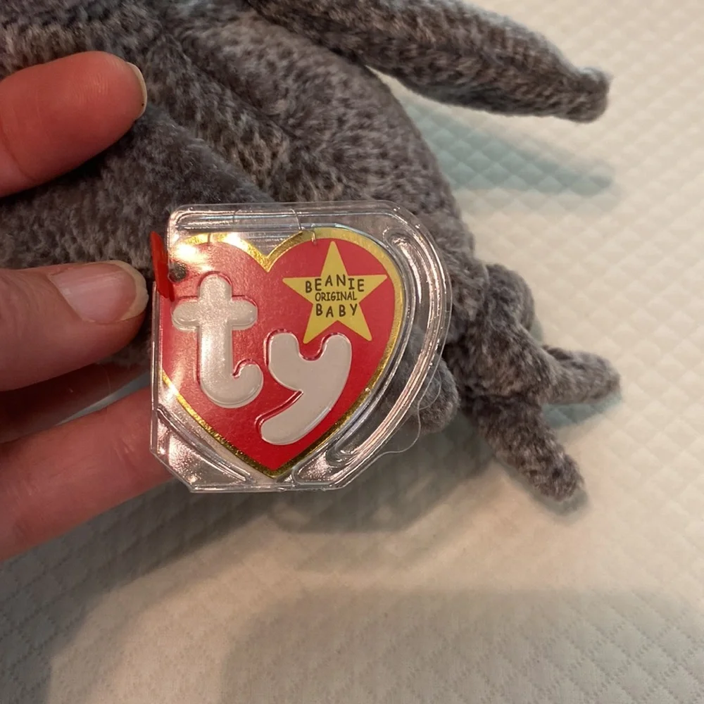 Ty Beanie Baby Gray Body Orange Bill Feet Honks Goose Duck Bird Toy with Tag